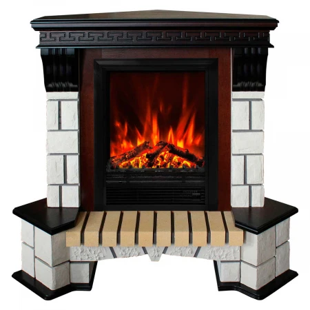 Электрокамин Realflame Stone Corner STD AO с очагом Eugene 307328