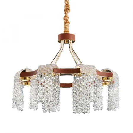 Люстра Loft-Concept Leather Glass Chandelier 40.6282-0