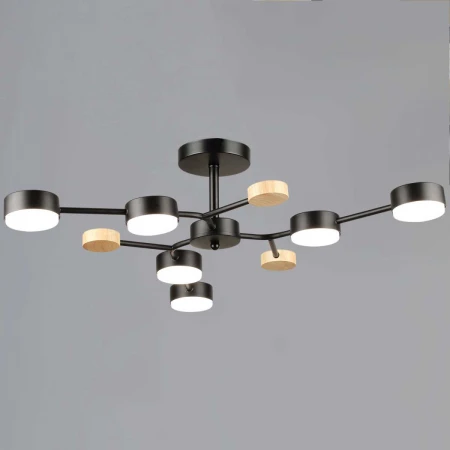 Люстра Reluce 03860-0.3-06 BK+WOOD GX53