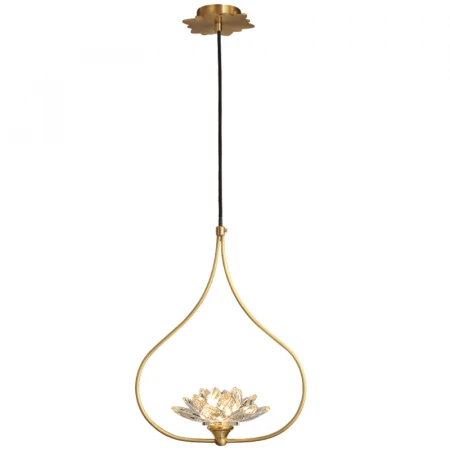 Подвесной светильник Loft-Concept Светильники Хрустальный Цветок Лотоса Clear Glass Lotus Lamp   40.3176-0