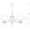 Подвесной светильник KUTEK San Marino Abażur  SAN-ZW-5(Z/A)CR