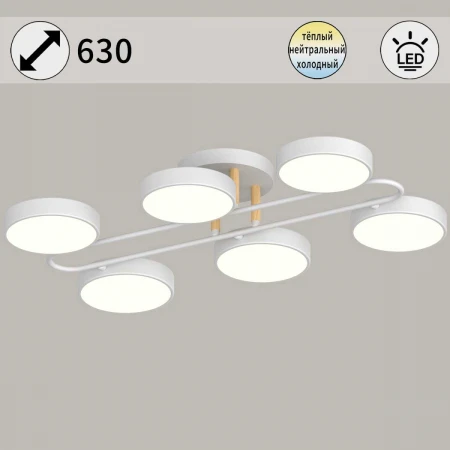 Светильник потолочный Reluce 03322-0.3-06 WH+WOOD