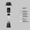 Встраиваемый светильник Maytoni Technical Dip DL116-10W-4K-B Встраиваемый светильник Maytoni Technical Dip DL116-10W-4K-B
