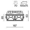 Встраиваемый светильник Maytoni Technical DL043-02-15W3K-SQ-W