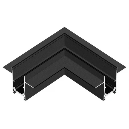 Коннектор угловой Hesby Lighting ElDeko для встраиваемого шинопровода, чёрный HSBL_0062