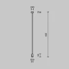 Крепление потолочное Long одинарное 760мм Maytoni Technical TRA159C-SL1-PT
