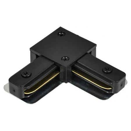 Коннектор L-образный Hesby Lighting Skylite для  накладного шинопровода 220В, чёрный HSBL_0005