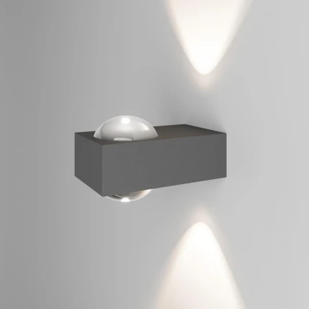 Уличный настенный светильник со светодиодами Elektrostandard Lenses a070452