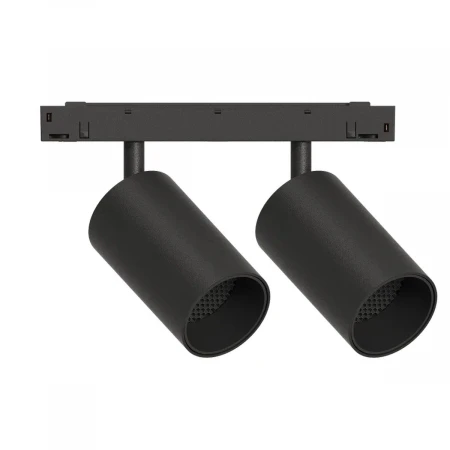 GRAFFIT Трековый светильник TWIN-SPOT LED 48В 2x10Вт 3000К CRI90 15° NO-DIM угольно-черный