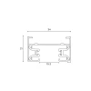 Шинопровод накладной Hesby Lighting Skylite Однофазный 220В-1м, белый HSBL_0026