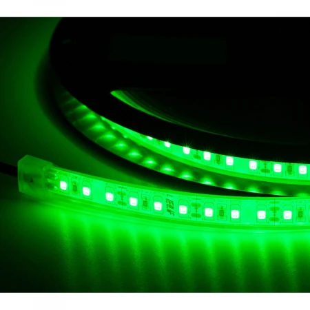 Лента светодиодная герметичная ELF 600SMD (2835), 12В, IP68, 5м, зеленый ELF-600SMD2835-IP68-G