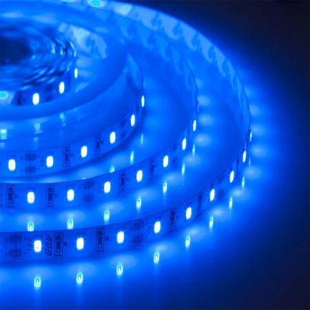 Лента светодиодная герметичная ELF GERMES, 300SMD (2835), 12В, IP65, 5м, синяя ELF-300SMD2835-GERMES-B