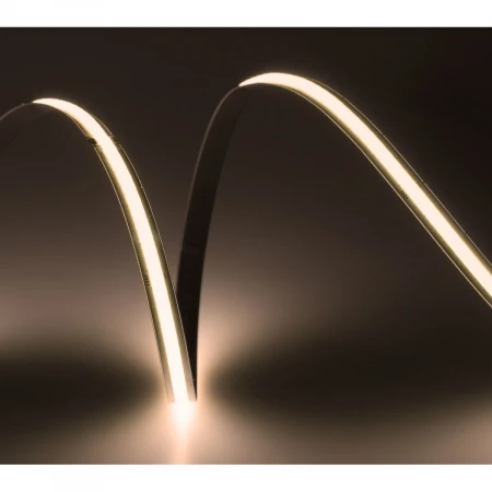 Лента светодиодная ELFLED 528COB диодов, 24В, 5м, ширина 8мм, свободный рез, белый теплый 2800-3300К ELFLED-528COB-8FCut-ww-24