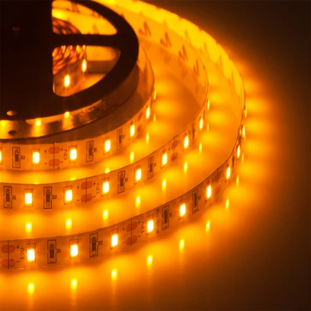 Лента светодиодная герметичная ELF GERMES, 300SMD (2835), 12В, IP65, 5м, желтая ELF-300SMD2835-GERMES-Y