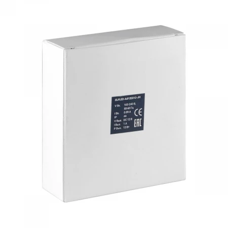 Адаптер сетевой ELFLED 12В, 1A, 12W (черный корпус) со штекером 5,5мм ELFLED-Ad12E012-JH