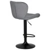 Стул барный DOBRIN BARNY BLACK (серый велюр (MJ9-75)) 5022_BlackBase-LM BARNY BLACK Стул барный DOBRIN BARNY BLACK (серый велюр (MJ9-75)) 5022_BlackBase-LM BARNY BLACK