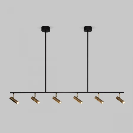 Подвесная светодиодная люстра Eurosvet Epiphania 20252/6 LED черный/латунь