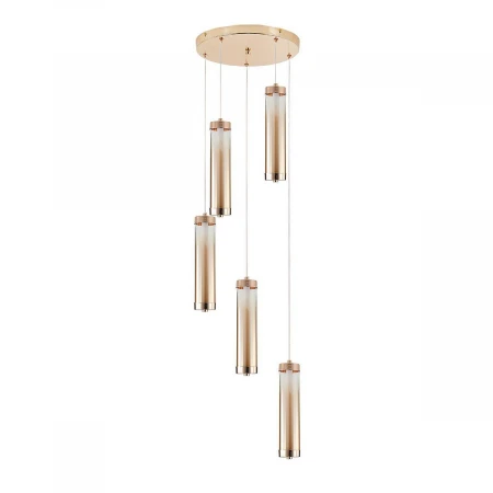 Подвесная светодиодная люстра Indigo Rilucente 11061/5P Gold V000151L
