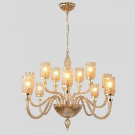Подвесная люстра Crystal Lux SILVESTRO SP12 AMBER