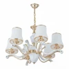 Подвесная люстра Arte Milano Florentia-3987 303987/6 Wh/Gd Подвесная люстра Arte Milano Florentia-3987 303987/6 Wh/Gd