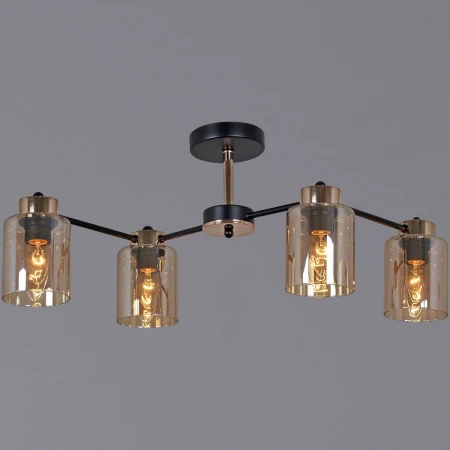 Потолочная люстра Reluce 01606-0.3-04 BK+FGD