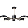 Потолочная светодиодная люстра Reluce 13289-4.3-08 Чёрный+Золотой хром