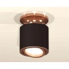 Комплект накладного светильника Ambrella light Techno Spot XS7402120 SBK/PPG черный песок/золото розовое полированное (N7930, C7402, N7005)