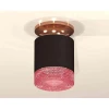 Комплект накладного светильника Ambrella light Techno Spot XS7402123 SBK/PPG черный песок/золото розовое полированное (N7930, C7402, N7193)