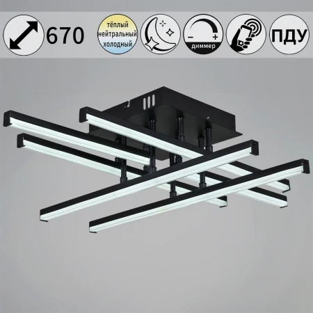 Потолочный светодиодный светильник Reluce 01323-0.3-06 BK