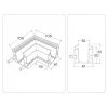 Коннектор L-образный встраиваемый Ambrella Light Track System Magnetic 220V GL1043 Коннектор L-образный встраиваемый Ambrella Light Track System Magnetic 220V GL1043