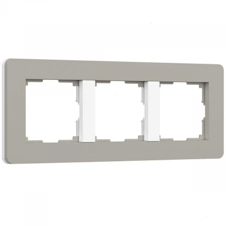 Рамка Werkel Split на 3 поста дымчатый/белый W0033067 4690389206085