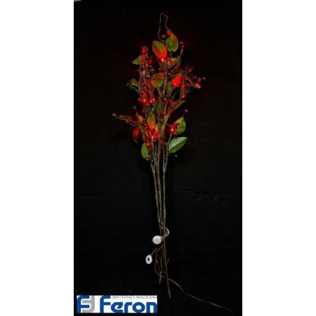 Световая фигура "красные ягоды с листьями", ld218b