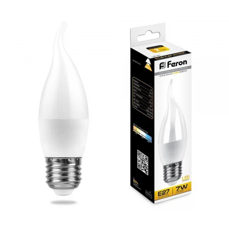 Лампа светодиодная Feron LB-97 Свеча на ветру E27 7W 2700K