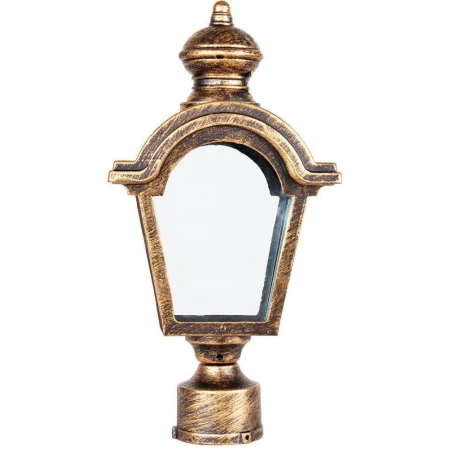 Светильник садово-парковый Feron PL4015 четырехгранный на столб 60W E27 230V, черное золото