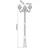 Светильник садово-парковый Feron PL3809 столб круглый 3*60W 230V E27, черное золото Светильник садово-парковый Feron PL3809 столб круглый 3*60W 230V E27, черное золото