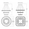 Управляемый светодиодный светильник AKRILIKA 80W 3S-550-CLEAR-220V-IP20 Maysun Estares Astrella с пультом ДУ