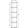 Стеллаж-колонка Тунис-1