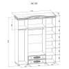 Шкаф платяной Ассоль АС-28 Шкаф платяной Ассоль АС-28