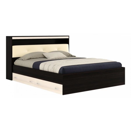 Кровать двуспальная Виктория-ЭКО-П с матрасом 2000x1800