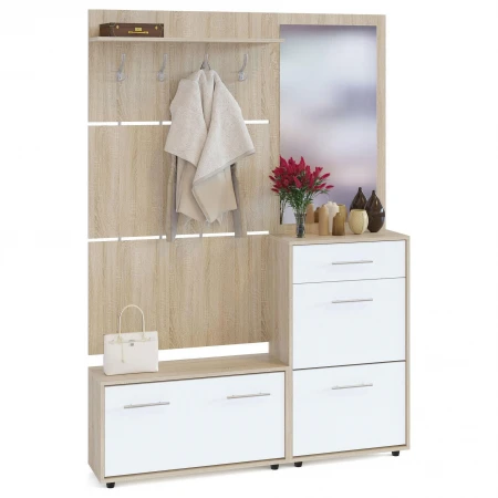 Стенка для прихожей Моренго ВШ-3.1+ТП-3+ТП-2+ПЗ-3