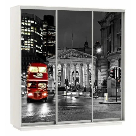 Шкаф-купе Экспресс Фото Трио Ночной Лондон 2100x600x2400