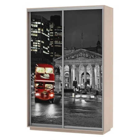Шкаф-купе Экспресс Фото Дуо Ночной Лондон 1200x600x2400
