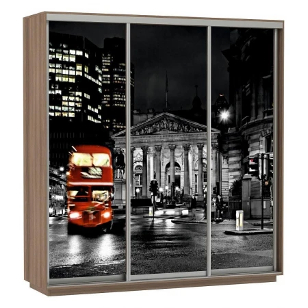 Шкаф-купе Экспресс Фото Трио Ночной Лондон 2400x600x2400
