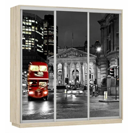 Шкаф-купе Экспресс Фото Трио Ночной Лондон 2100x600x2200