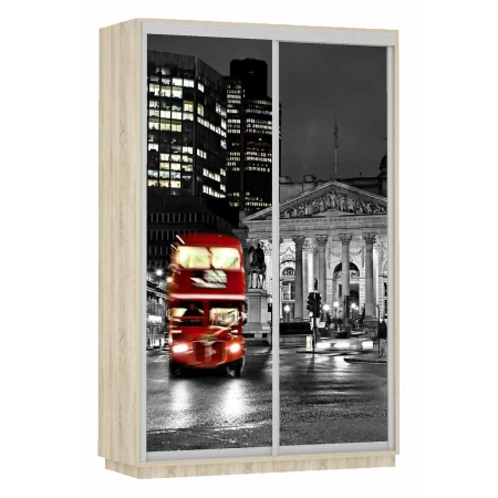 Шкаф-купе Экспресс Фото Дуо Ночной Лондон 1200x600x2200