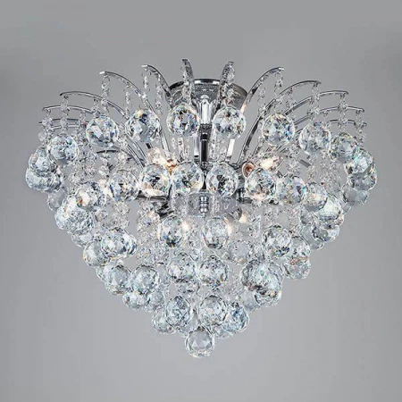 Потолочная люстра Eurosvet 3299/6 хром/прозрачный хрусталь Strotskis