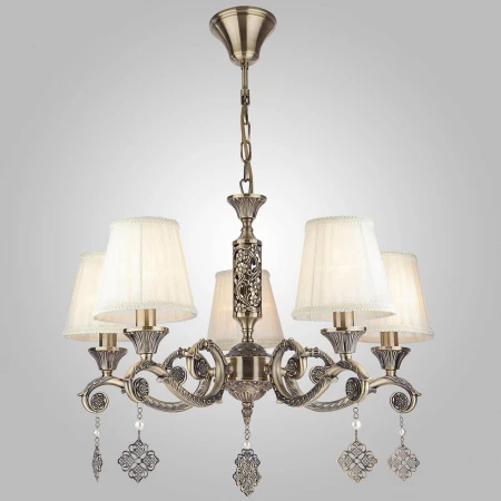 Подвесная люстра Eurosvet 60042/5 античная бронза