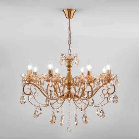 Подвесная люстра Eurosvet Escada 10109/8 бронза/тонированный хрусталь Strotskis