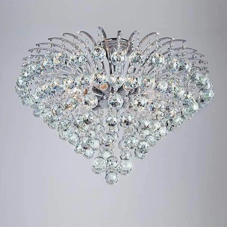 Потолочная люстра Eurosvet 3299/9 хром/прозрачный хрусталь Strotskis