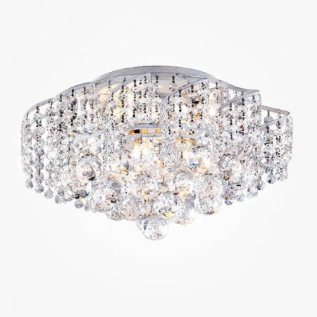 Потолочная люстра Eurosvet 16017/6 белый с серебром Strotskis Потолочная люстра Eurosvet 16017/6 белый с серебром Strotskis